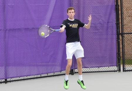 Albion rallies for men's tennis victory